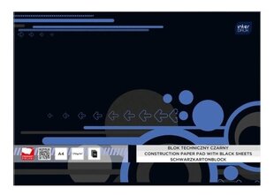Блокнот технический формата A4 с черной обложкой, 10 листов цена и информация | Тетради и бумажные товары | 220.lv