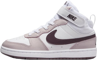 Nike Apavi Bērniem Court Borough Mid 2 White Violet CD7783 118 CD7783 118/2.5 cena un informācija | Sporta apavi vīriešiem | 220.lv