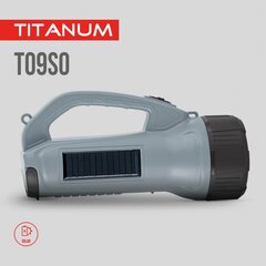 Lukturis LED ar saules bateriju, Titanum 90Lm+200Lm, iebūvēta baterija 1200mAh цена и информация | Фонарики | 220.lv