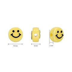 Акриловые бусины Emoji Smiley 10х6 мм 20 шт., оранжевые цена и информация | Принадлежности для изготовления украшений, бисероплетения | 220.lv