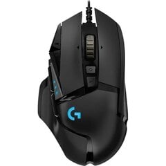 Logitech G502 Hero spēļu pele melna cena un informācija | Peles | 220.lv