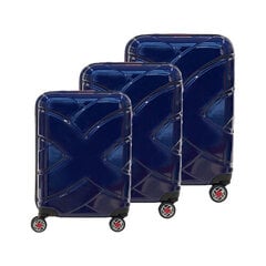 AlezaR Advances koferu komplekts zils/sarkans, 3gab cena un informācija | Koferi, ceļojumu somas | 220.lv