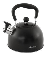 Tūristu tējkanna Outwell Camping Kettle Outwell Tea Break Lux, 2,2 l, melna cena un informācija | Ugunskura katli, trauki un galda piederumi | 220.lv