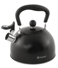 Tūristu tējkanna Outwell Camping Kettle Outwell Tea Break Lux, 2,2 l, melna cena un informācija | Ugunskura katli, trauki un galda piederumi | 220.lv