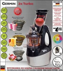 Juicer Berlinger 800-W 800 W " цена и информация | Соковыжималки | 220.lv