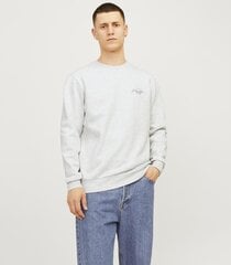 JACK & JONES vīriešu sporta krekls 12256837*01, gaiši pelēks/wh 5715602757126 cena un informācija | Vīriešu krekli | 220.lv