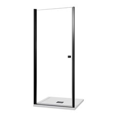 Dušas durvis MESINA black D-80, 80 cm cena un informācija | Dušas durvis, dušas sienas | 220.lv