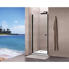 Dušas durvis MESINA black D-80, 80 cm cena un informācija | Dušas durvis, dušas sienas | 220.lv