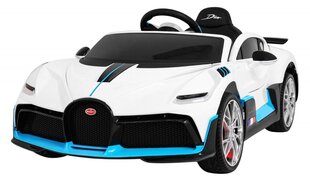 Vienvietīgs bērnu elektromobilis Bugatti Divo, balts cena un informācija | Bērnu elektroauto | 220.lv