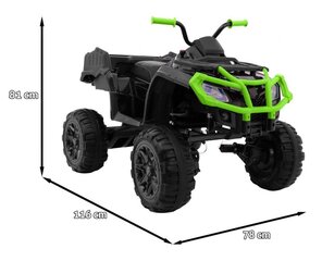 Автомобиль Quad XL ATV, пульт дистанционного управления 2 4 GHZ черный и зеленый цена и информация | Электромобили для детей | 220.lv