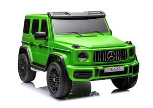 Divvietīgs elektriskais džips Mercedes G63 XXL 4x4, zaļi lakots cena un informācija | Bērnu elektroauto | 220.lv