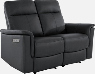 Divvietīgs dīvāns Loft24 Southbrook, melns cena un informācija | Dīvāni | 220.lv