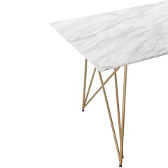 Столовый стол 200x100 см, Мрамор Золото цена и информация | Кухонные и обеденные столы | 220.lv