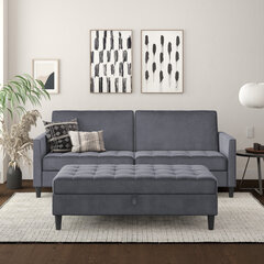 Двухместный диван-кровать Dorel Home Presley, серый цена и информация | Диваны | 220.lv