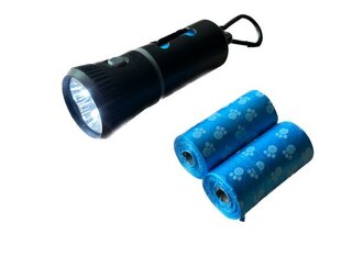 Ekskrementu maisiņi ar LED lukturīti - dozators Doogy Bag cena un informācija | Kopšanas līdzekļi dzīvniekiem | 220.lv