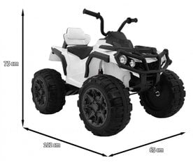 Vienvietīgs bērnu elektromobilis ATV, balts cena un informācija | Bērnu elektroauto | 220.lv