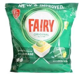 Fairy Original Lemon trauku mazgāšanas tabletes, 93 gab. (VĀCĒJIŠU IZCĒLIJA) cena un informācija | Trauku mazgāšanas līdzekļi | 220.lv