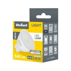 светодиодная лампа rebel 6w, mr16, 6500k, 12v цена и информация | Лампочки | 220.lv