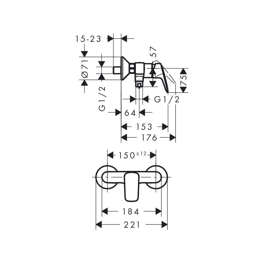 Dušas jaucejkrāns Logis, Hansgrohe, 71600000 цена и информация | Jaucējkrāni | 220.lv