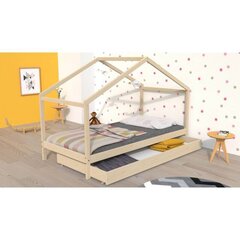 Кровать-House Koala 90x190 см натуральное дерево цена и информация | Детские кровати | 220.lv