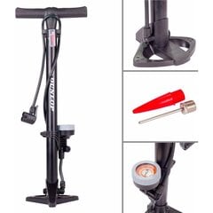 Велосипедный насос с манометром 160PSI (11BAR) Dunlop, черный цена и информация | Гандбол | 220.lv