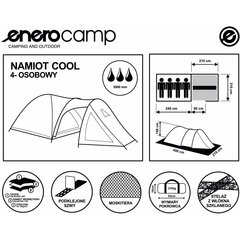 КРУТАЯ ТЕНТКА НА 4 ЧЕЛОВЕКА, ЧЕРНО-СИНЯЯ ENERO CAMP цена и информация | Палатки | 220.lv