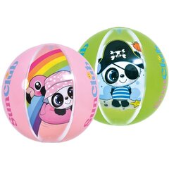 PIEpūšamā PANDA BEACH BALL 40CM 53014 ROZĀ cena un informācija | Piepūšamās rotaļlietas un pludmales preces | 220.lv