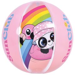 PIEpūšamā PANDA BEACH BALL 40CM 53014 ROZĀ cena un informācija | Piepūšamās rotaļlietas un pludmales preces | 220.lv