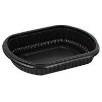 Pārtikas kaste MEALBOX, melna, PP, 714 ml, 207 x 170 x 38 mm, 63 gab (1 gab.) cena un informācija | Trauki pārtikas uzglabāšanai | 220.lv