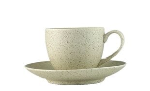 GRANĪTA krējuma krūze, ar apakštasīti, porcelāns, 300 ml, augstums 8,5 cm, vienība (1 vienība) cena un informācija | Glāzes, krūzes, karafes | 220.lv