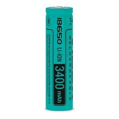 Baterija uzlādējama Videx Li-Ion 18650, 3400mAh, 3.7V (1 gab.) cena un informācija | Baterijas | 220.lv