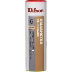 BADMINTONS NYLON WILSON SMASHSTAR TUBE 6GAB BALTS 79 cena un informācija | Badmintons | 220.lv