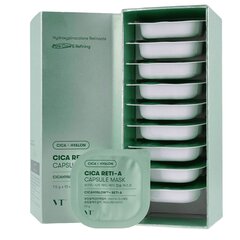 VT COSMETICS - CICA RETI-A CAPSULE MASK, 10 gab. - mazgājama krēmveida maska цена и информация | Маски для лица, патчи для глаз | 220.lv