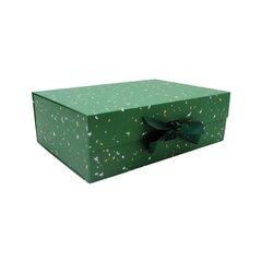 Zaļa dāvanu kastīte ar magnētu, 28x20x9 cm cena un informācija | Dāvanu saiņošanas materiāli | 220.lv