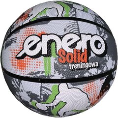 ENERO SOLID R.7 BASKETBOLA Bumba PELĒKA UN BALTĀ cena un informācija | Basketbola bumbas | 220.lv