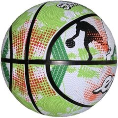 ENERO SOLID R.7 BASKETBOLS, ZAĻĀ UN BALTĀ cena un informācija | Basketbola bumbas | 220.lv