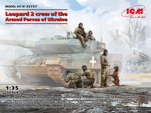 Līmējošais modelis ICM 35757 Leopard crew of the Armed Forces of Ukraine 1/35 цена и информация | Склеиваемые модели | 220.lv