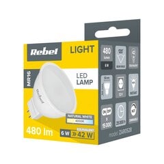 Rebel LED spuldze 6w mr16 4000k, 1gab. cena un informācija | Spuldzes | 220.lv