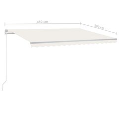 Automātiskā markīze ar led/vēja sensoru, 450x300 cm, brūna цена и информация | Зонты, маркизы, стойки | 220.lv