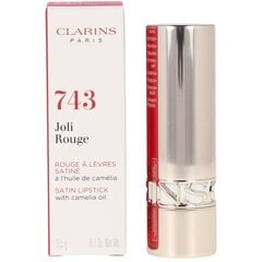 Помада для губ Clarins Joli Rouge Satin, 743 Cherry Red, 3.5 г цена и информация | Помады, бальзамы, блеск для губ | 220.lv