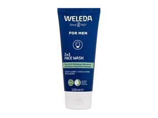 Sejas mazgāšanas līdzeklis Weleda For Men 2-in-1 vīriešiem, 100 ml cena un informācija | Sejas ādas kopšana | 220.lv