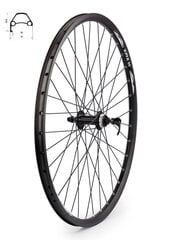 Front Wheel 26" Rodi Scorpion Rim Shimano HB-RM35 Hub Center Lock Black цена и информация | Покрышки, шины для велосипеда | 220.lv