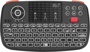 Rii i4 Mini Bluetooth Keyboard с подсветкой 2 в 1 цена и информация | Клавиатуры | 220.lv