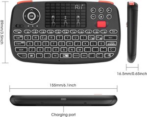 Rii i4 Mini Bluetooth tastatūra ar apgaismojumu 2 in 1 cena un informācija | Klaviatūras | 220.lv