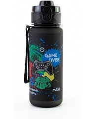 Dzeramā pudele GAME OVER, Maxi, 500ml, ar slēdzamu vāku, melna sp. tritāna plastmasa cena un informācija | Ūdens pudeles | 220.lv