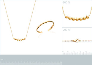 Kaklarota ar zelta pārklājumu sievietēm Mon tresor cena un informācija | Kaklarotas | 220.lv