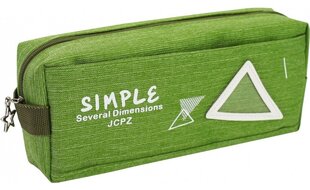 Penālis JCPZ SIMPLE, 200x85x40mm, ar 2 nodalījumiem, zaļš cena un informācija | Penāļi | 220.lv