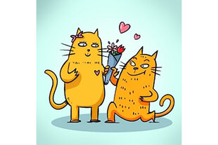 Dimanta mozaīkas komplekts WIZARDI "Cat Romance" cena un informācija | Dimantu mozaīkas | 220.lv