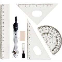 Zīmēšanas komplekts, Electronics LV-300548, balts, 1 gab. cena un informācija | Kancelejas preces | 220.lv