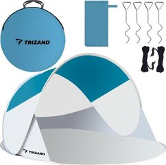 Пляжная палатка Trizand 220x120x90см - бирюзовый - серый цена и информация | Зонты, маркизы, стойки | 220.lv